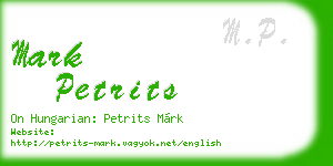 mark petrits business card