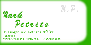 mark petrits business card